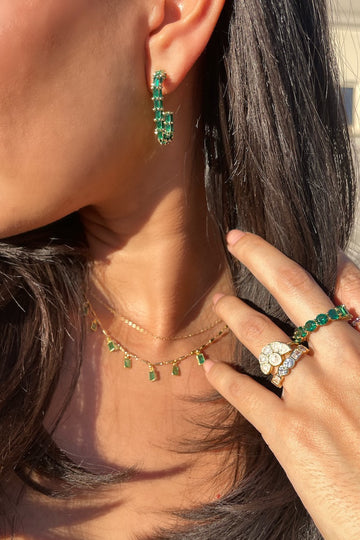 GLAM HOOPS- EMERALD